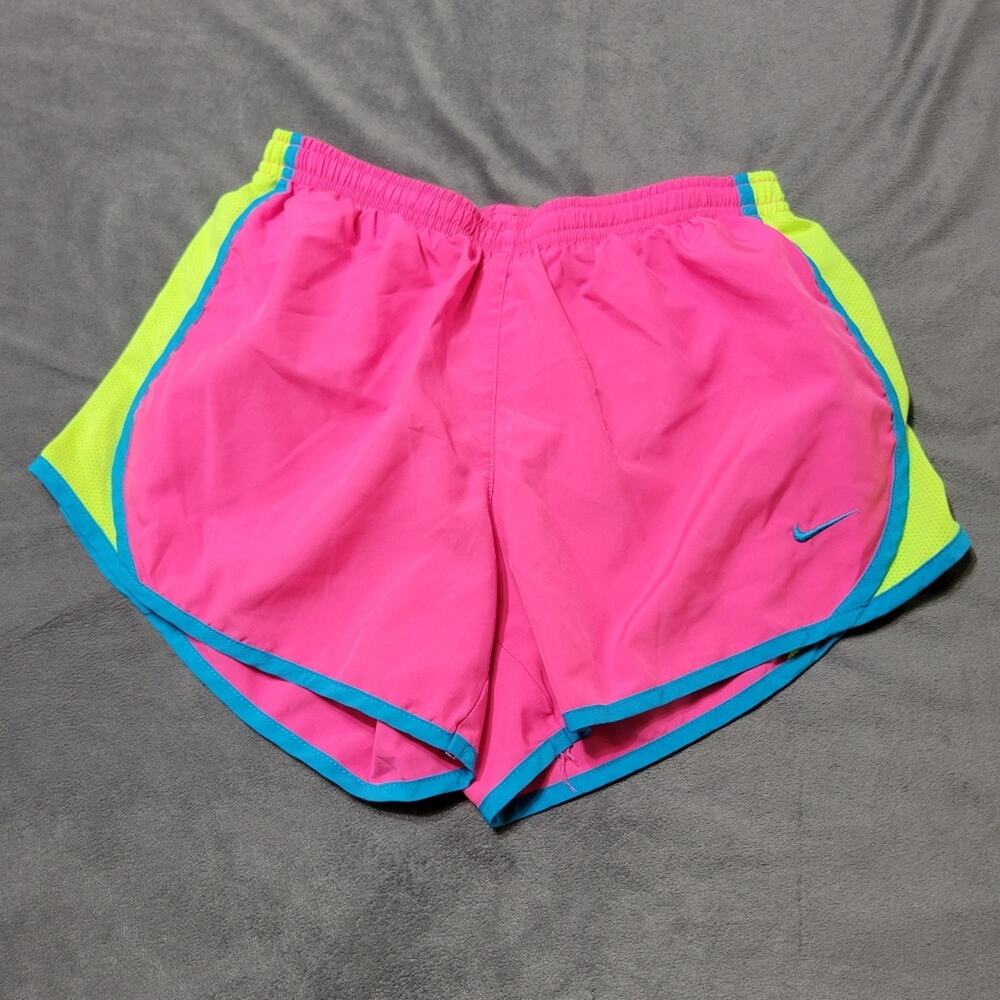 NIKE DRI-FIT RUN Girls Size Large Pink Comfort Stretch Pull On Elastic Waist Tie